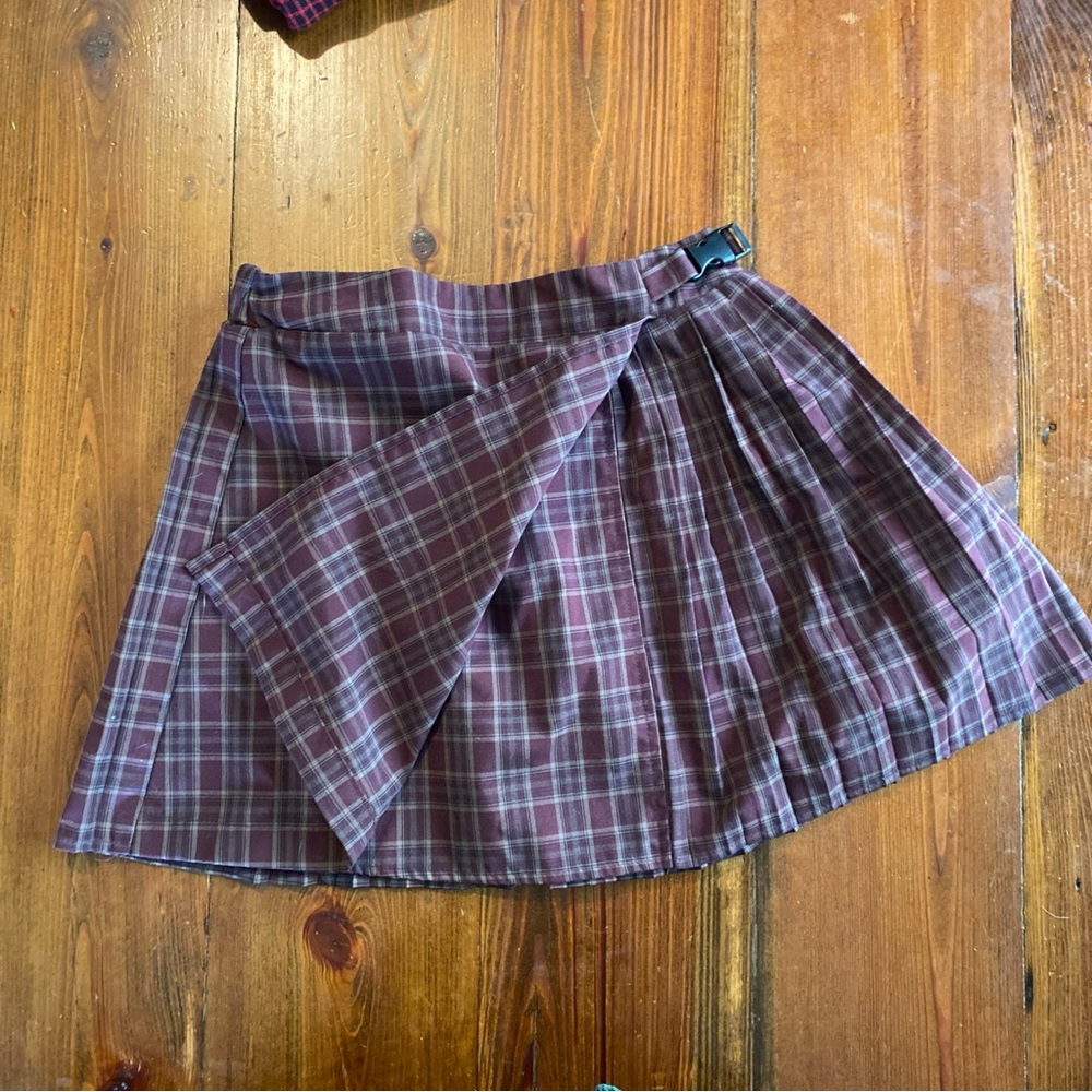 Y2k 90s grunge,  Plaid faux Wrap Skirt size XS school girl style